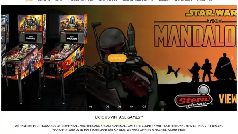 Screenshot of Non-Delivery scam website Liciousvintagegames.us