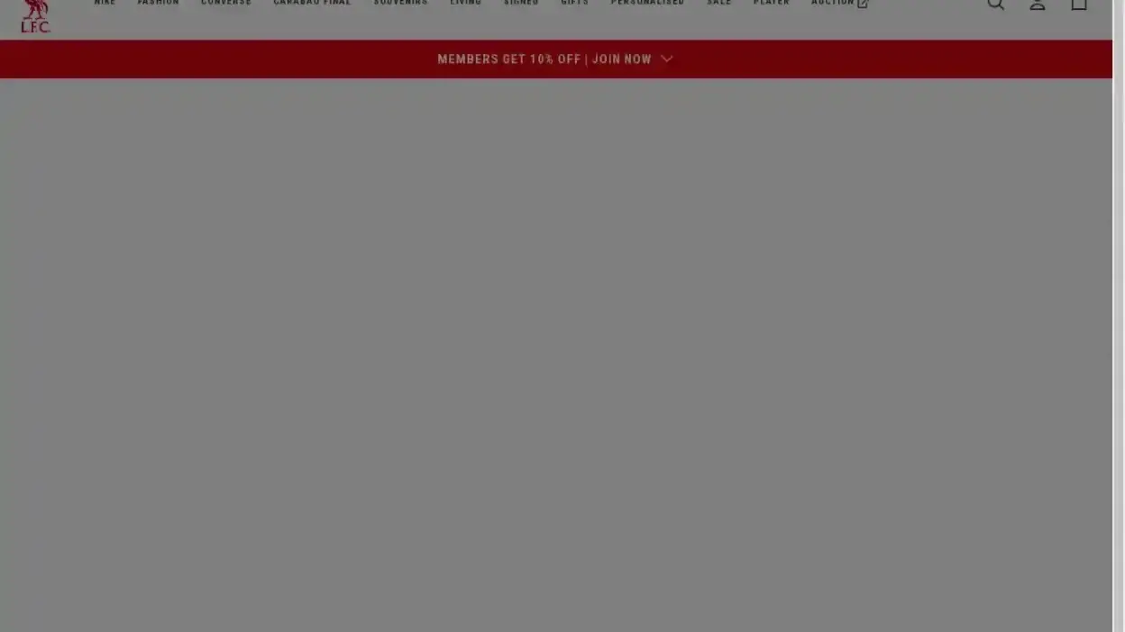 Screenshot of Non-Delivery scam website Liiverpool-fc.shop