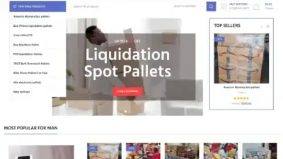 Screenshot of Liquidation scam website Liquidationspotpallets.com