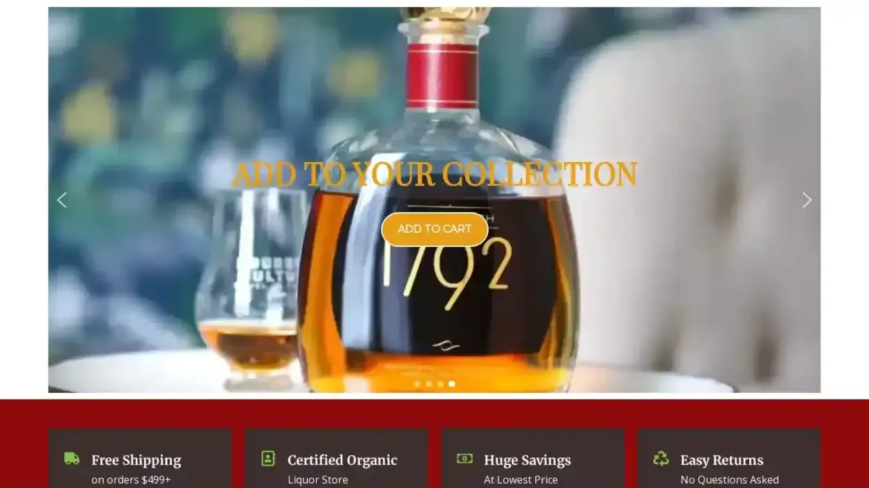 Screenshot of Whisky scam website Liquidgolddistillers.com