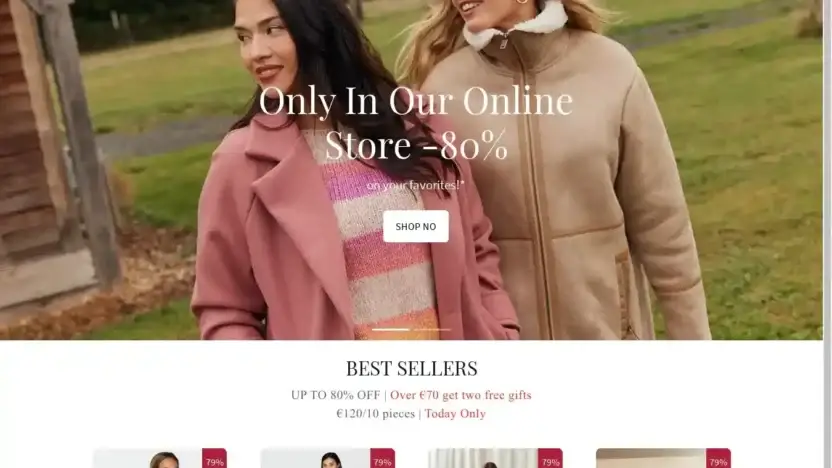 Screenshot of Non-Delivery scam website Lolalizavip.shop