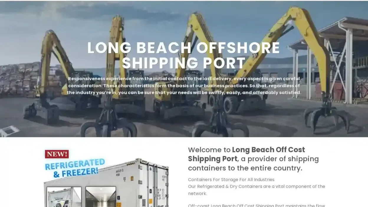 Screenshot of Non-Delivery scam website Longbeachoffshoreshippingport.com