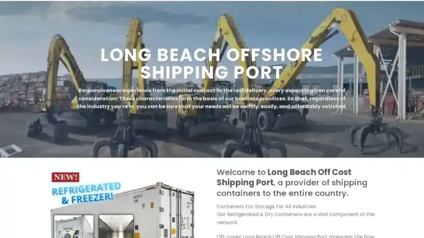 Screenshot of Non-Delivery scam website Longbeachoffshoreshippingport.com
