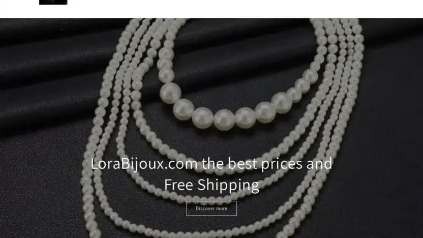 Screenshot of Non-Delivery scam website Lorabijoux.com