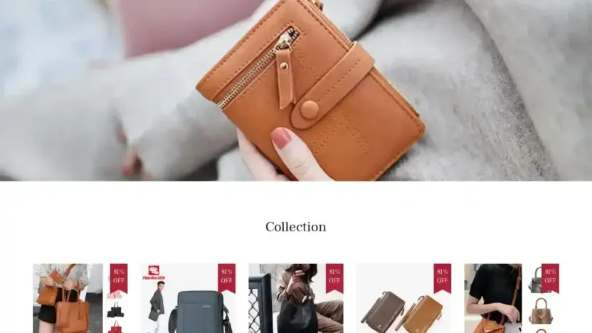 Screenshot of Non-Delivery scam website Louisluxury2.shop