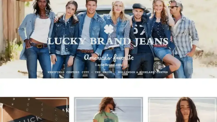 Screenshot of Non-Delivery scam website Luckybrandsale.shop