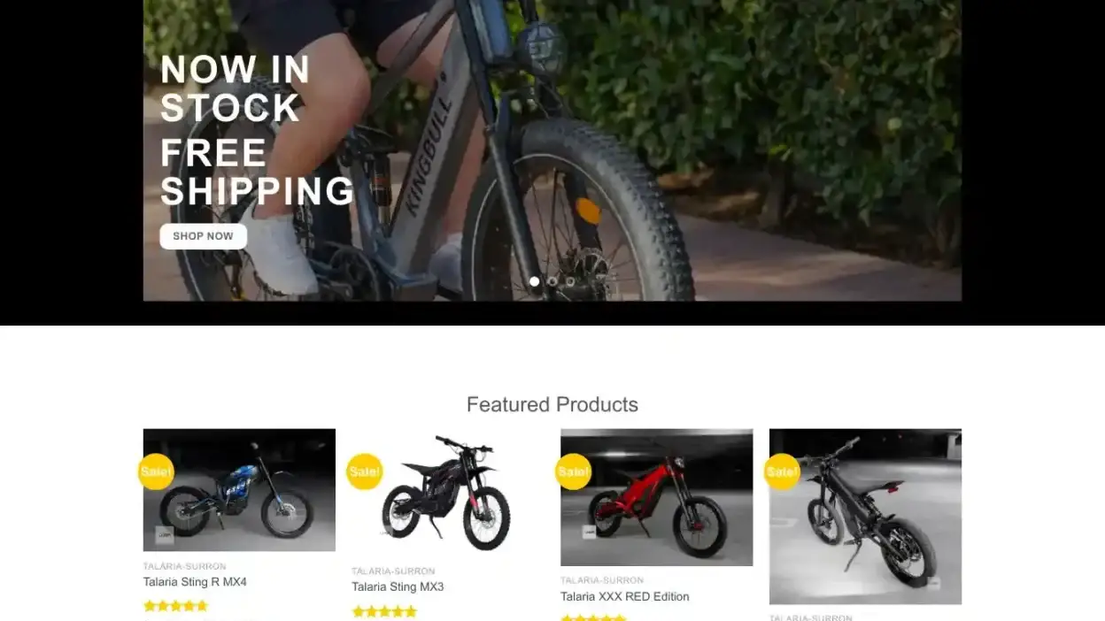 Screenshot of Automobile scam website Lunascycles.com