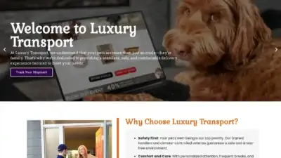 Screenshot of Non-Delivery scam website Luxuryptransport.com