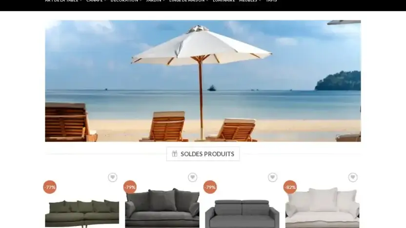 Screenshot of Non-Delivery scam website Maisonexclusifs.com