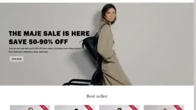 Screenshot of Non-Delivery scam website Majeshow.shop