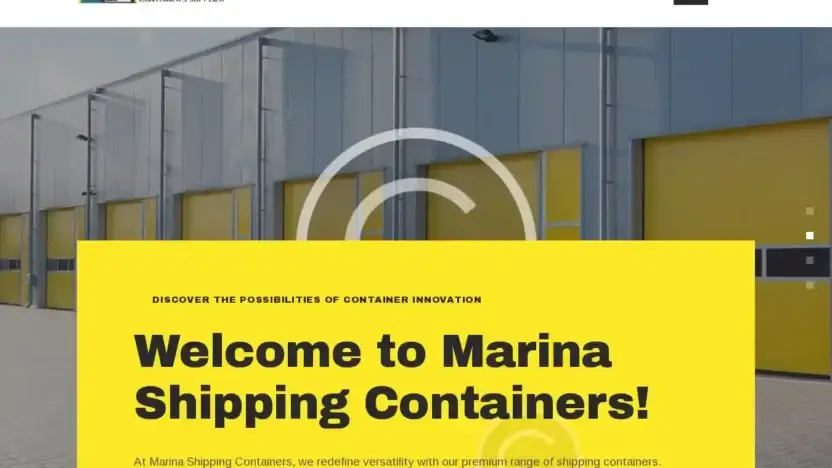 Screenshot of Container scam website Marinashippingcontainers.com