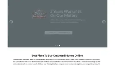 Screenshot of Non-Delivery scam website Marineoutboardsforsale.com