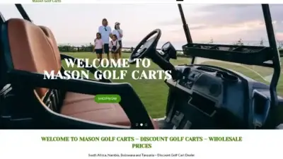 Screenshot of Non-Delivery scam website Masongolfcarts.com