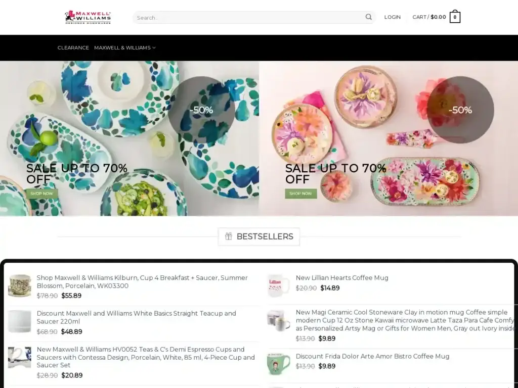 maxwellwilliamshop-com Alternative Text