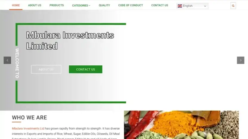 Screenshot of Non-Delivery scam website Mbularainvestltd.com