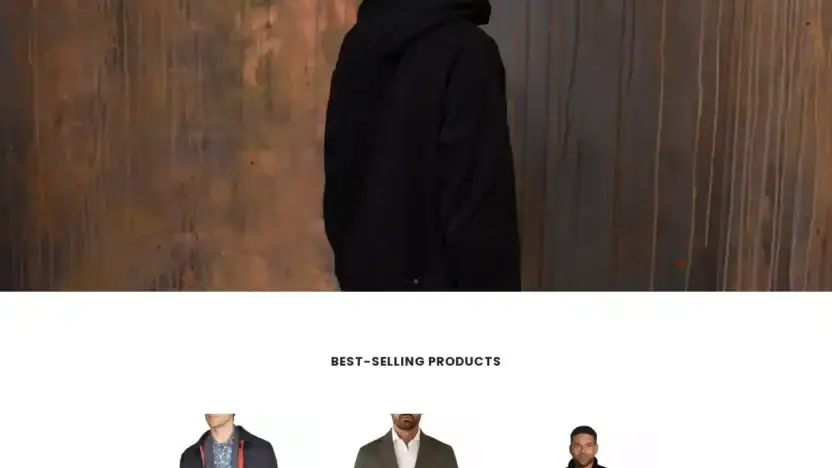 Screenshot of Fashion scam website Menwearshopping.com