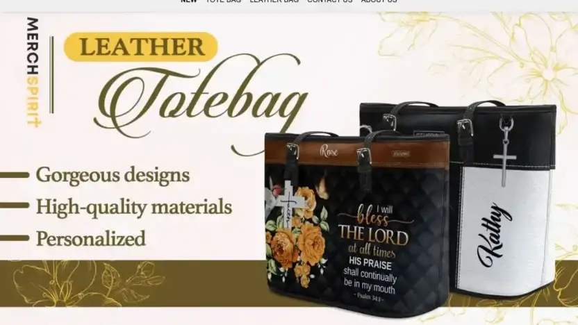 Screenshot of Non-Delivery scam website Merchspirit.com