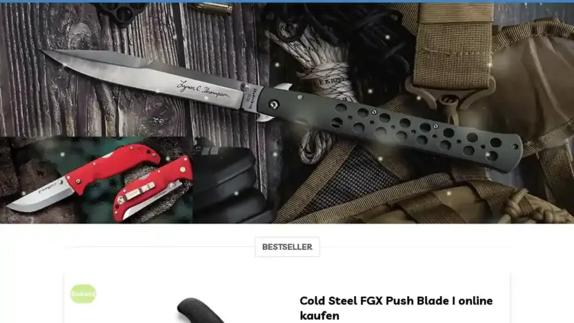 Screenshot of Sport scam website Messersteelde.com