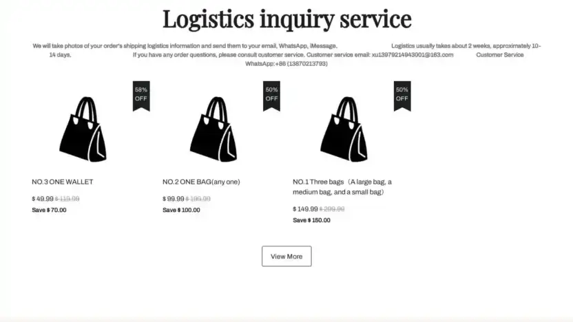 Screenshot of Non-Delivery scam website Miaomengnan.vip