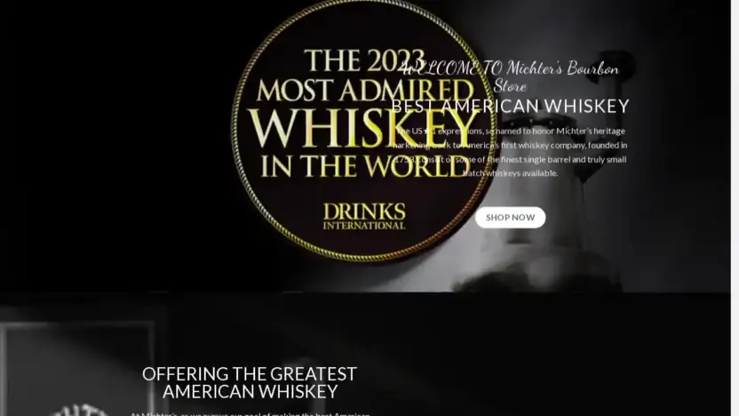 Screenshot of Whisky scam website Michtersbourbonstore.com