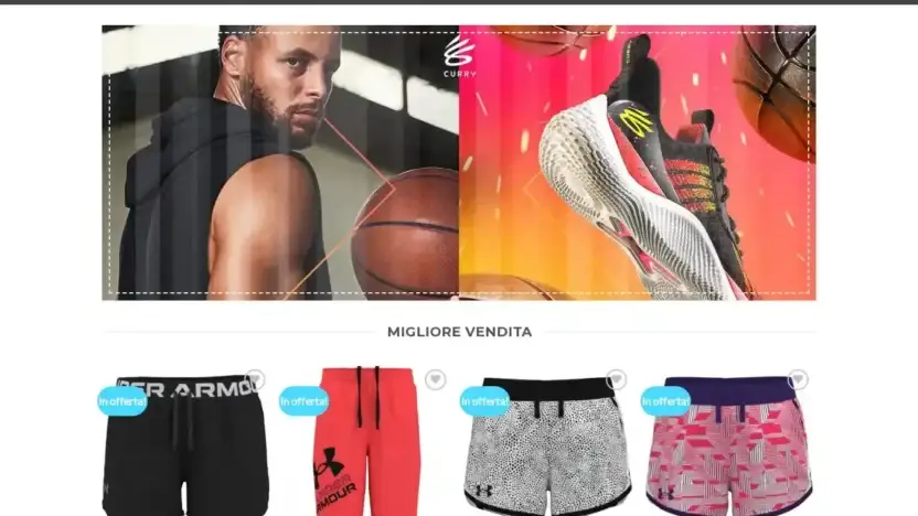 Screenshot of Non-Delivery scam website Migliorisport.com