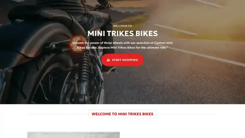 Screenshot of Non-Delivery scam website Minitrikesbikes.com