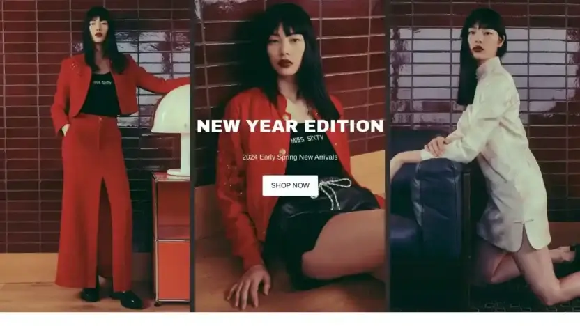 Screenshot of Fashion scam website Misssixty.club