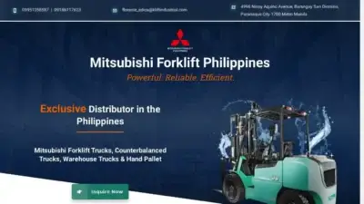 Screenshot of Non-Delivery scam website Mitsubishiforkliftphilippines.com