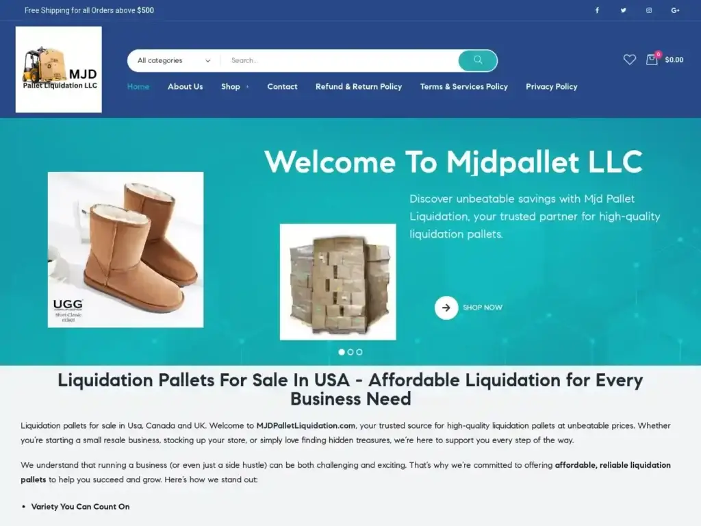 mjdpalletliquidation-com Alternative Text
