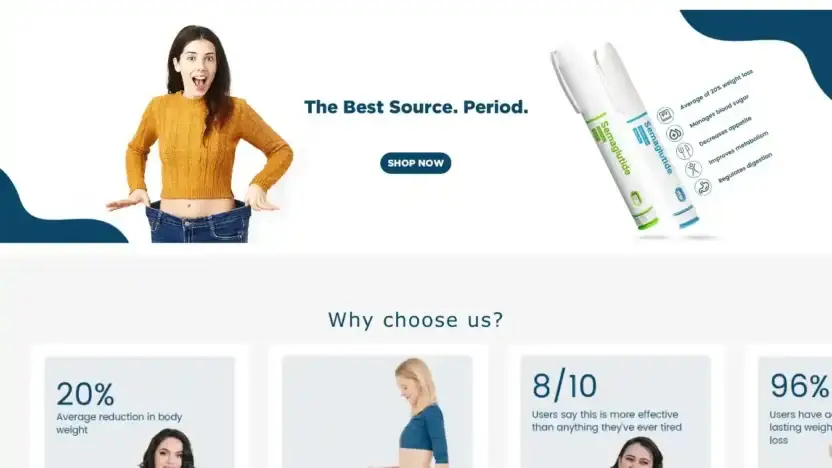 Screenshot of Non-Delivery scam website Modpeptihub.com