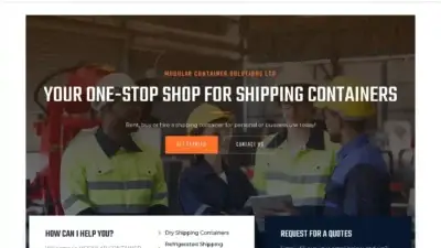 Screenshot of Container scam website Modularcontainersolutions.com