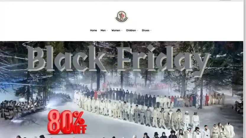 Screenshot of Non-Delivery scam website Moncler-eu-sale.shop