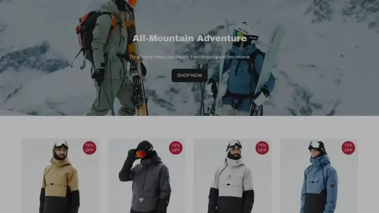 Screenshot of Fashion scam website Montocwear.com