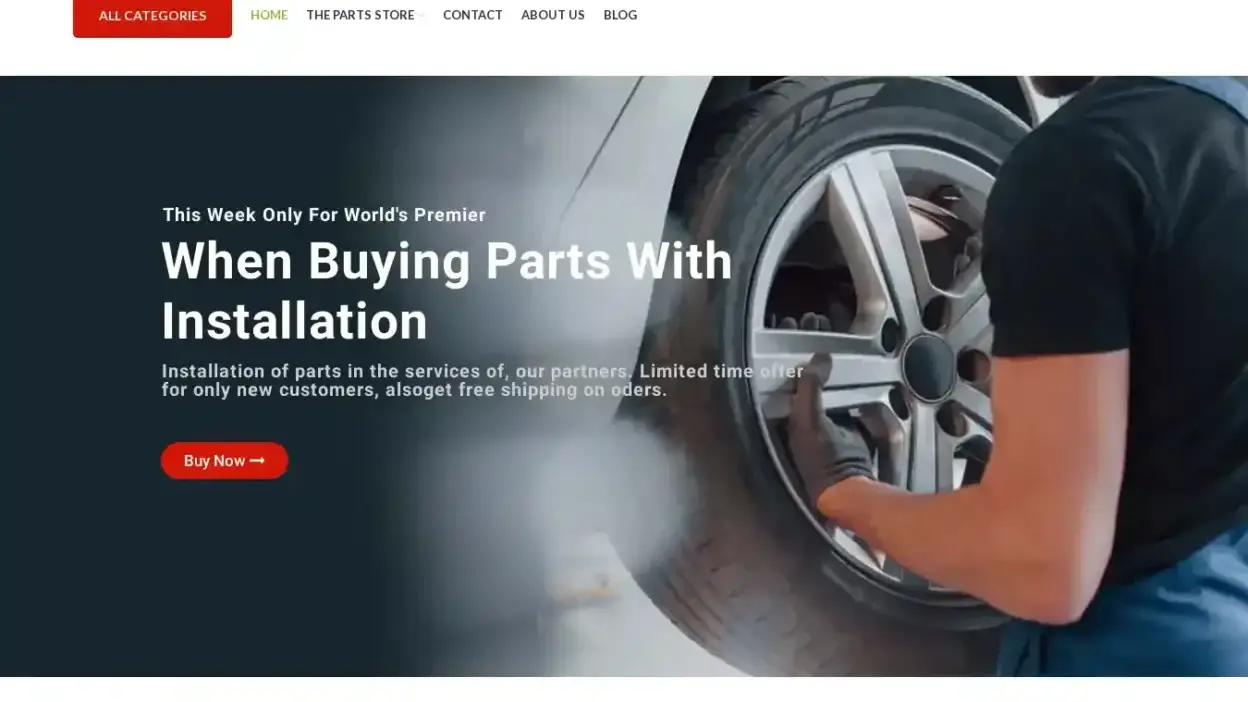 Screenshot of Automobile scam website Moparsparpart.com