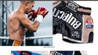 Screenshot of Sport scam website Muaythaisite.com