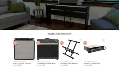 Screenshot of Non-Delivery scam website Musicalgoodsoutlet.com