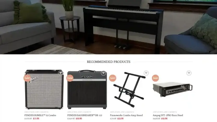 Screenshot of Non-Delivery scam website Musicalgoodsoutlet.com