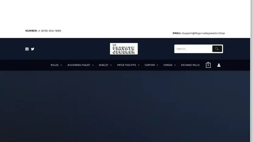 Screenshot of Non-Delivery scam website Myprivatejeweler.shop