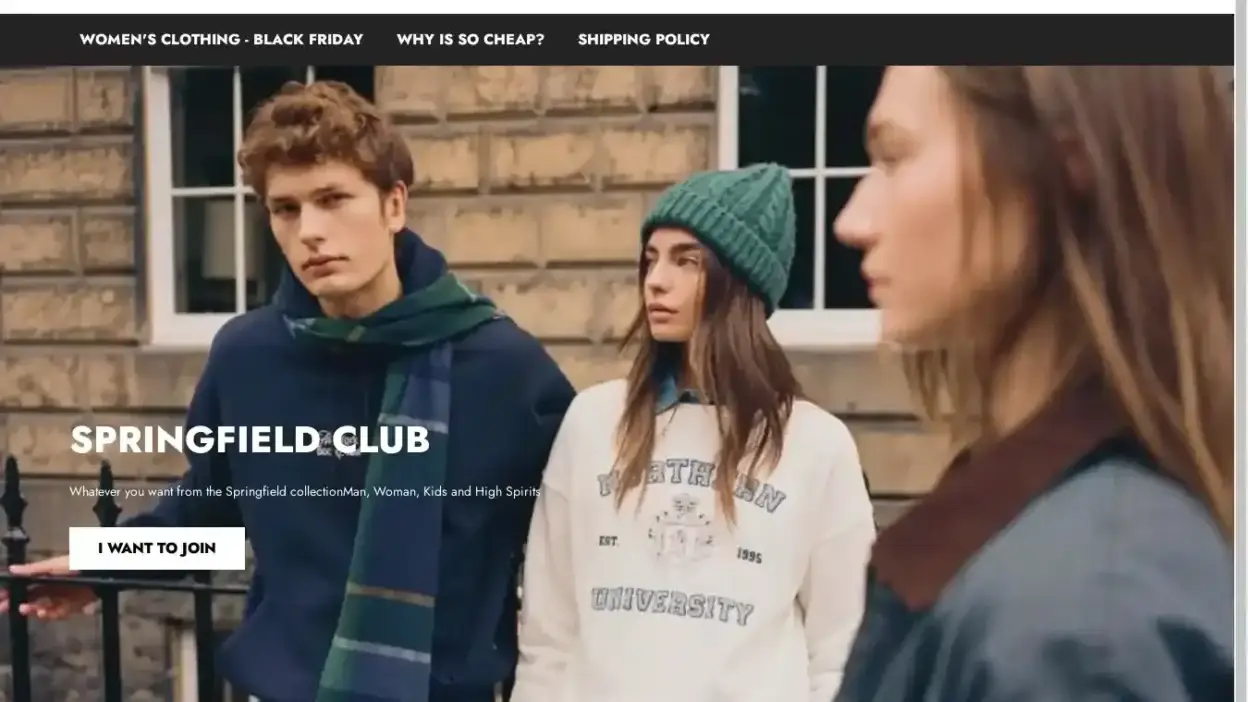Screenshot of Non-Delivery scam website Myspringfiel.shop
