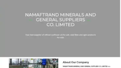 Screenshot of Non-Delivery scam website Namaftrandcoltd.com