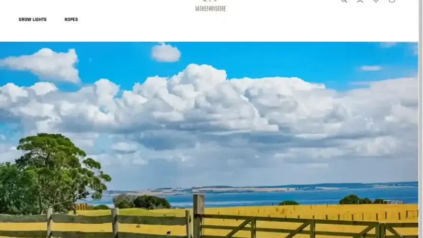 Screenshot of Non-Delivery scam website Nativefarmstore.com