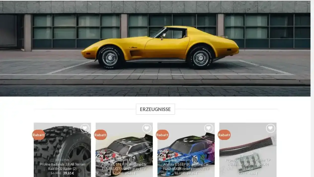 Screenshot of Non-Delivery scam website Neuespielzeugauto.com