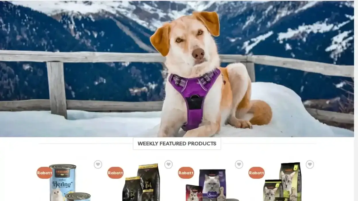 Screenshot of Non-Delivery scam website Neuetierfutter.com