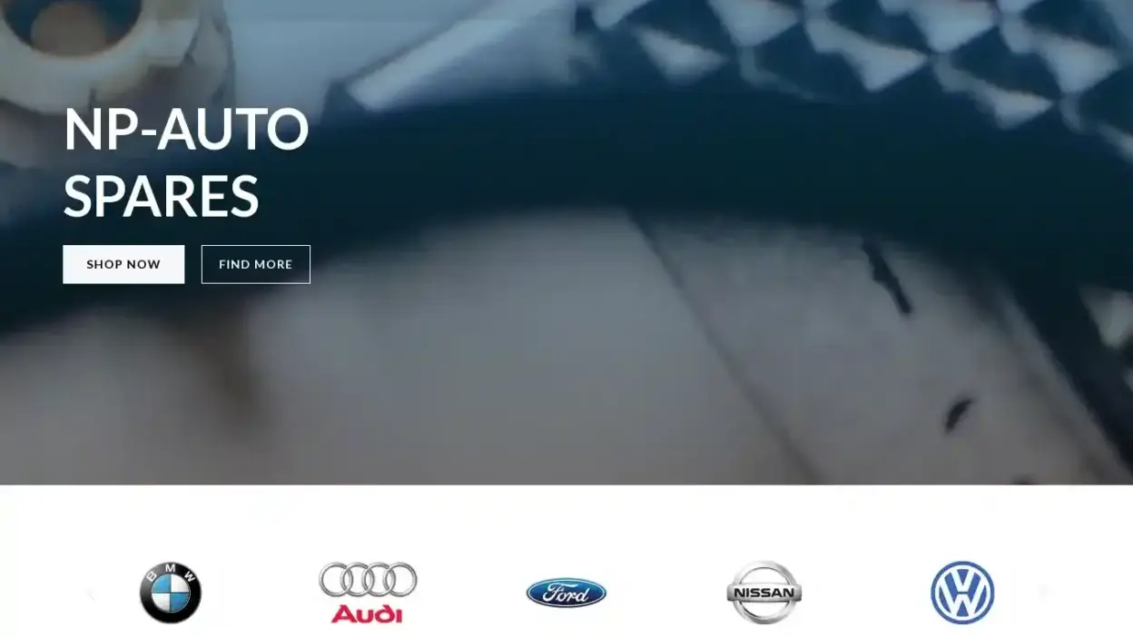 Screenshot of Automobile scam website Npautospares.com