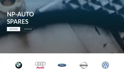 Screenshot of Automobile scam website Npautospares.com