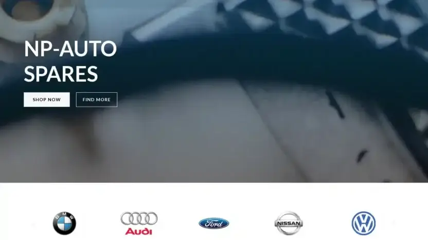 Screenshot of Automobile scam website Npautospares.com