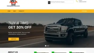 Screenshot of Automobile scam website Oemperformancespareparts.com