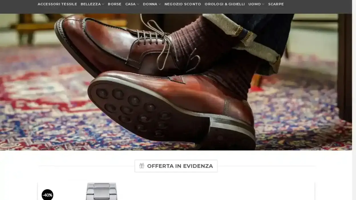 Screenshot of Non-Delivery scam website Offertetendenza.com