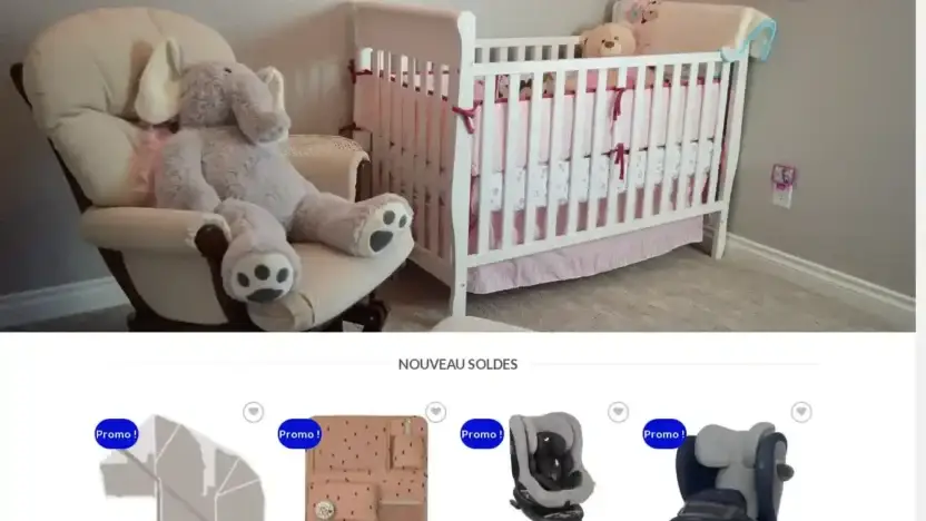 Screenshot of Non-Delivery scam website Officielbebe.com