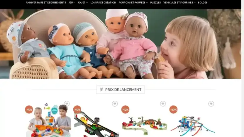 Screenshot of Non-Delivery scam website Offresjouet.com